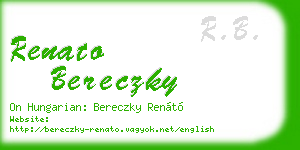 renato bereczky business card