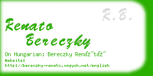 renato bereczky business card